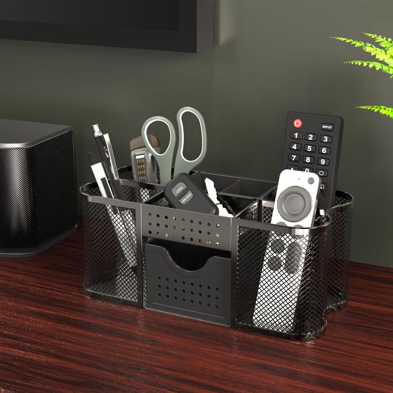 Deco Brothers Desk Organizers Pen Holder Office Caddy Storage, Black - Image 4